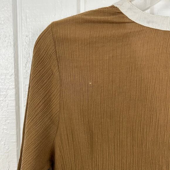 ATHLETA Women Swim Beach Pool Cover Up Dress Vacation Brown Boho Size Small - Picture 8 of 9